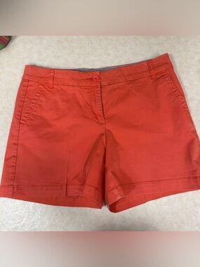 Crown and Ivy Orange Flat Front Chino shorts 8